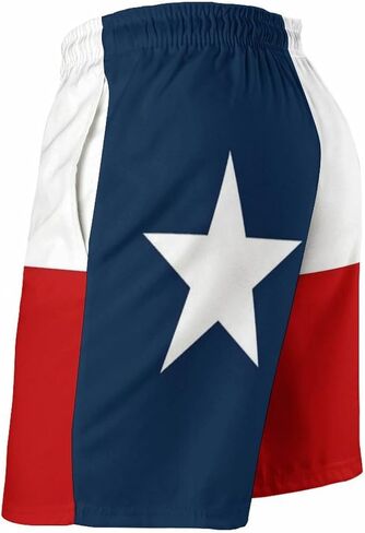 Texas Flag Swim Trunks for Mens, Lone Stars Quick Dry Beach Shorts with Mesh Lining Mens Bathing Suit in Saudi Arabia