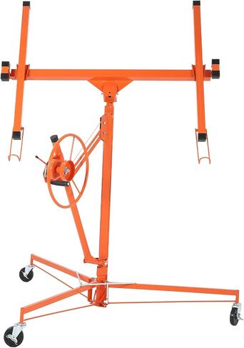 Drywall Lift 13 FT, Heavy-Duty 150 Lbs Drywall Rolling Lifter Panel, Sheetrock Hoist Lift Drywall Jack Lift for Ceiling, Drywall Panel Hoist with 360° Adjustable Telescopic Arm & 3 Lockable Wheels in Saudi Arabia