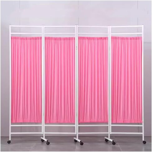 Privacy Screen Divider with Wheels, Folding & Rolling Medical Room Divider for Indoor Office/Beauty Salon/Hospital Temporary Wall in Saudi Arabia