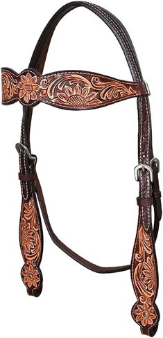 HILASON Western Horse Tack Set American Leather Dark Brown Harness | Headstall Breast Collar for Horses in Saudi Arabia
