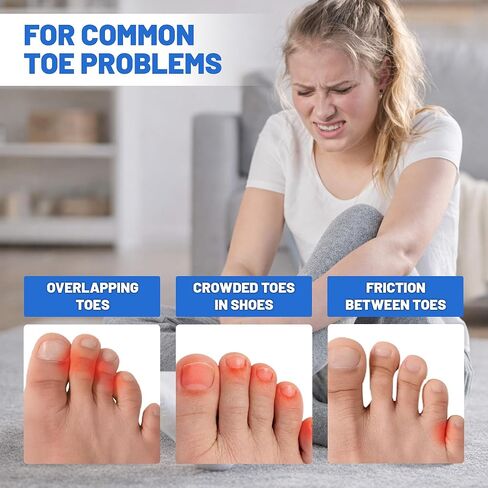 40PCS Premium Foam Toe Separators & Toe Cushions, Soft Foam Toe Spacers for Overlapping Toes, Individual Toe Separators, Between Toes Cushion Pads for Women and Men, Toe Dividers, Foot Care in Saudi Arabia