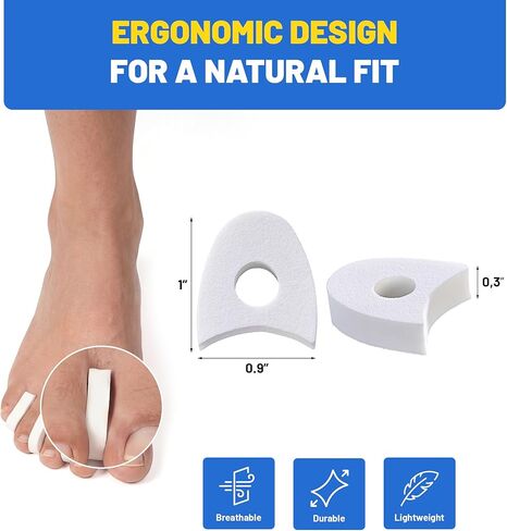 40PCS Premium Foam Toe Separators & Toe Cushions, Soft Foam Toe Spacers for Overlapping Toes, Individual Toe Separators, Between Toes Cushion Pads for Women and Men, Toe Dividers, Foot Care in Saudi Arabia
