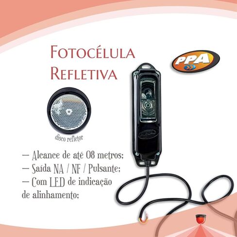 PPA - F10-R مستشعر أمان عالمي عاكس للضوء لفتحات البوابات المنزلقة الأوتوماتيكية وفتحات أبواب المرآب وأنظمة الأمان للتحكم في الوصول in Saudi Arabia