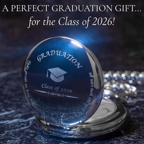 هدايا تخرج FJ FREDERICK JAMES له لعام 2024 - ساعة جيب فضية - منقوش عليها "فئة 2024" - هدايا تخرج جامعية مثالية له أنا هدايا تخرج ذات مغزى للأولاد/الابن in Kuwait