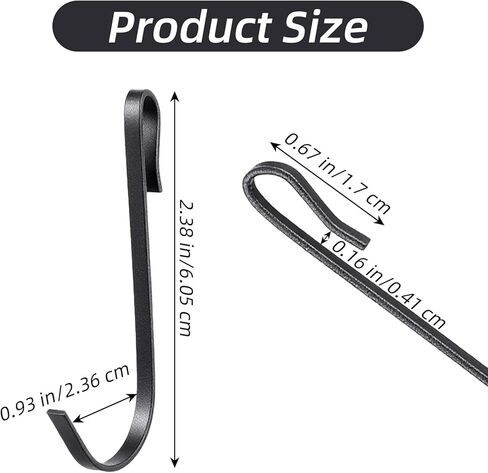 Teaaha 30 PCS J Hooks for Hanging, 2.4 Inch Clip-On Stainless Steel Wire Shelf Hooks, J Shaped Rack Hanger Sink Grid Hook for Hanging Closet, Kitchen Utensil, Pot, Pan, Bags in Saudi Arabia