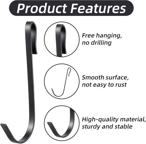 Teaaha 30 PCS J Hooks for Hanging, 2.4 Inch Clip-On Stainless Steel Wire Shelf Hooks, J Shaped Rack Hanger Sink Grid Hook for Hanging Closet, Kitchen Utensil, Pot, Pan, Bags in Saudi Arabia