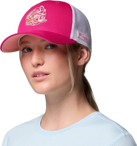 Columbia Women's PFG Mesh Ball Cap, Guava Pink/Tiki Pink/Flamingo, One Size in Saudi Arabia