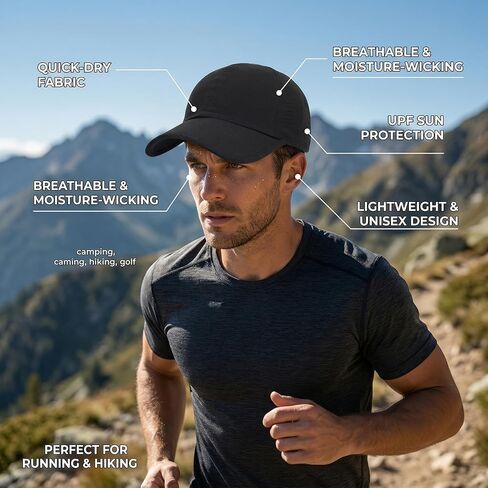 HH HOFNEN Quick Dry Hat Unstructured Athletic Baseball Cap Lightweight Running & Golf Cap for Women Men in Saudi Arabia