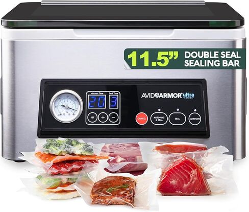 Avid Armor - Chamber Vacuum Sealer Machine USV20 Ultra Series, Vacuum Food Sealer for Wet Foods, Meat Sealers Vacuum Packing Machine, Compact Vacuum Chamber Sealer with 11.5-Inch Vaccum Sealer Bar in Saudi Arabia
