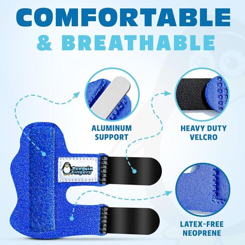 Penguin Finger Ice Pack & Splint - Cold Gel Compression Wrap, Ultra Flexible, One Size Fits All, Reusable Pain Relief for Arthritis, Trigger Finger, Swelling, Injuries and Recovery in Saudi Arabia