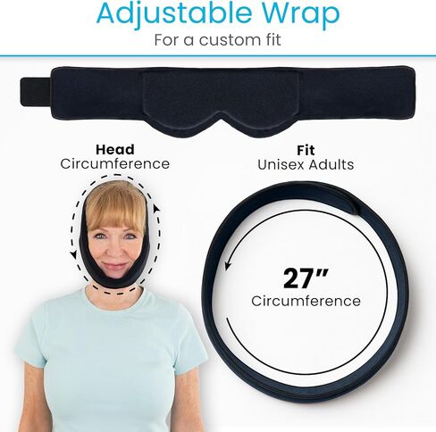 Vive Jaw Ice Pack Wrap for Face & Oral Surgery - Wisdom Teeth Ice Head Mask - Hot & Cold, Reusable, Iced Icepack for Face - Tooth Pain, Extraction - Tonsillectomy Recovery, Relief for Injuries in Saudi Arabia