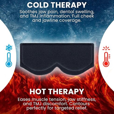 Vive Jaw Ice Pack Wrap for Face & Oral Surgery - Wisdom Teeth Ice Head Mask - Hot & Cold, Reusable, Iced Icepack for Face - Tooth Pain, Extraction - Tonsillectomy Recovery, Relief for Injuries in Saudi Arabia
