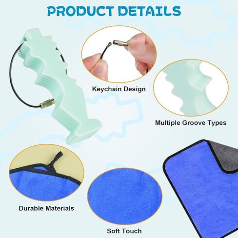 2 Sets Repair Tool for Disc Golf, Disc Golf Edge Maintenance Tool with 2PCS Towels, Outdoor Sports Disc Golf Repair & Cleaning Tool for Flying Discs Accessories for Scratch Stains Repair Polishing in Saudi Arabia