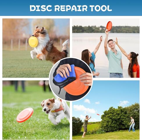 2 Sets Repair Tool for Disc Golf, Disc Golf Edge Maintenance Tool with 2PCS Towels, Outdoor Sports Disc Golf Repair & Cleaning Tool for Flying Discs Accessories for Scratch Stains Repair Polishing in Saudi Arabia