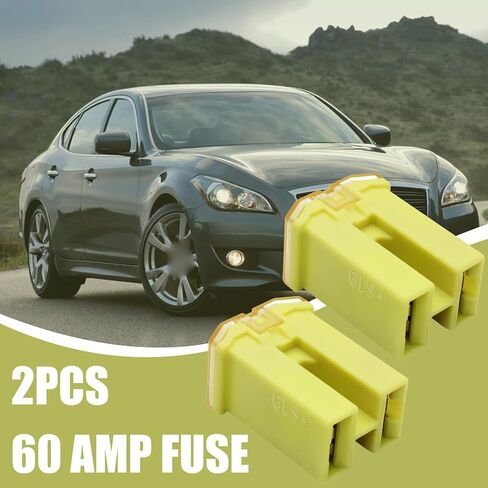 60 Amp Fuse Compatible with Ford Toyota L-e-x-u-s Chrysler Subaru Nissan Infiniti 1998-Present Replace for 927-1060 9271060 82211FC160 XR8Z-14526-AA XR8Z14526AA 90982-08304 9098208304,2Pcs in Saudi Arabia