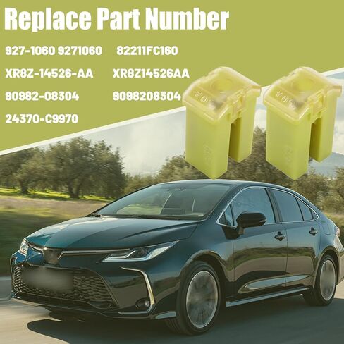 60 Amp Fuse Compatible with Ford Toyota L-e-x-u-s Chrysler Subaru Nissan Infiniti 1998-Present Replace for 927-1060 9271060 82211FC160 XR8Z-14526-AA XR8Z14526AA 90982-08304 9098208304,2Pcs in Saudi Arabia