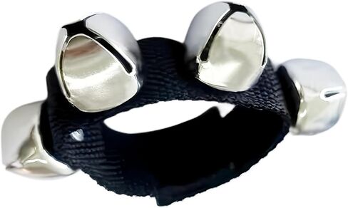 2PCS Black Wrist Bells, Adjustable Jingle Bells Musical Instrument for Dance Performance, Ankle Hand Percussion Rhythm Accessory in Kuwait