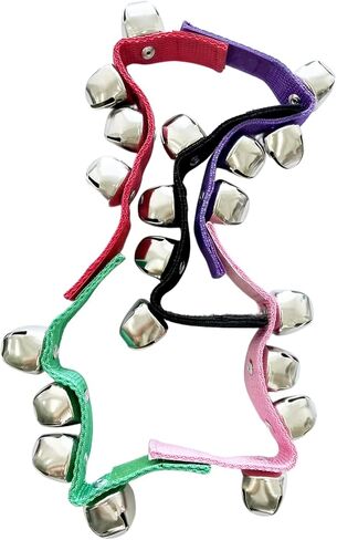 2PCS Black Wrist Bells, Adjustable Jingle Bells Musical Instrument for Dance Performance, Ankle Hand Percussion Rhythm Accessory in Kuwait