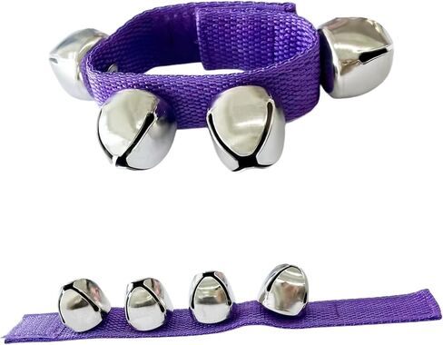 2PCS Black Wrist Bells, Adjustable Jingle Bells Musical Instrument for Dance Performance, Ankle Hand Percussion Rhythm Accessory in Kuwait