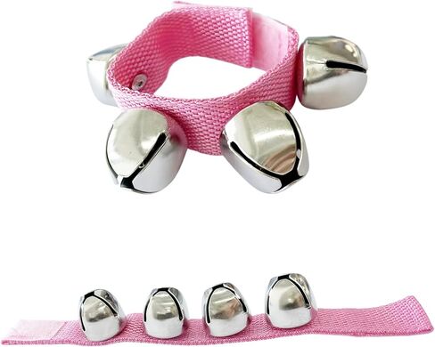 2PCS Black Wrist Bells, Adjustable Jingle Bells Musical Instrument for Dance Performance, Ankle Hand Percussion Rhythm Accessory in Kuwait