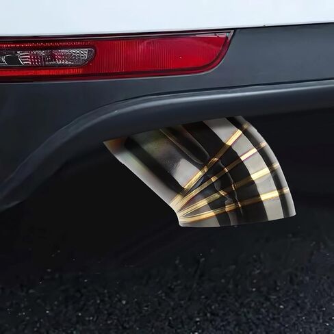 Universal 2.25" Inlet Exhaust Tip, 3.0" Outlet and 7.0" Long Stainless Steel Tailpipe Tip, Fit for 1.5"/1.75"/2"/2.25" Outside Diameter Tailpipe (Colorful) in Saudi Arabia