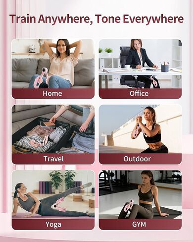 Thigh Trainer for Women, 360° Adjustable Pelvic Floor Muscle Trainer for Kegel Exerciser, Inner Thigh Workout Equipment for Postpartum Recovery, Hip & Leg Shaping, Home Gym in Saudi Arabia