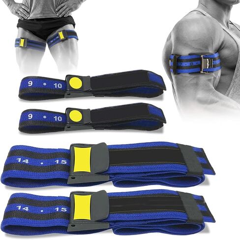 4Pack PRO Blood Flow Restriction Bands for Arms & Legs - Occlusion Training Bands, Gain Muscle Without Heavy Weight Lifting, Strong Elastic Strap & Quick-Release in Saudi Arabia