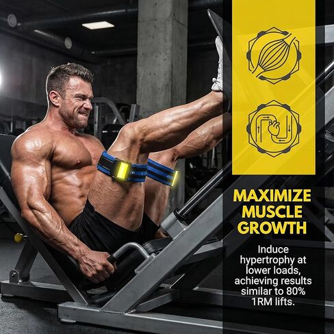 4Pack PRO Blood Flow Restriction Bands for Arms & Legs - Occlusion Training Bands, Gain Muscle Without Heavy Weight Lifting, Strong Elastic Strap & Quick-Release in Saudi Arabia