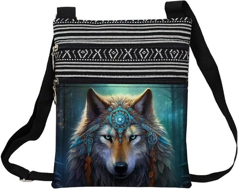 Wolf Pattern Crossbody Bag for Women in Saudi Arabia