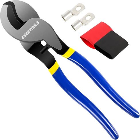10-Inch Heavy Duty Cable Cutter, High Leverage Wire Cutter for Battery Cable, Aluminum, Copper, and Communication Cable, Clean Cut Tool for Electrical, Telecom and Wiring Work in Kuwait