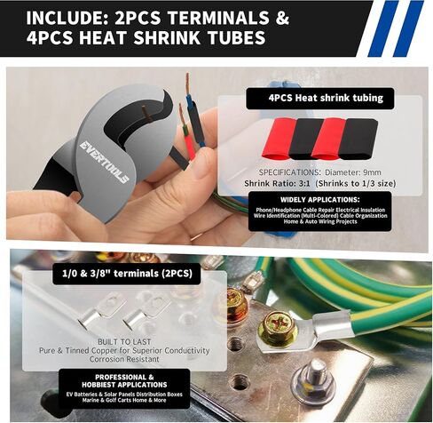 10-Inch Heavy Duty Cable Cutter, High Leverage Wire Cutter for Battery Cable, Aluminum, Copper, and Communication Cable, Clean Cut Tool for Electrical, Telecom and Wiring Work in Kuwait