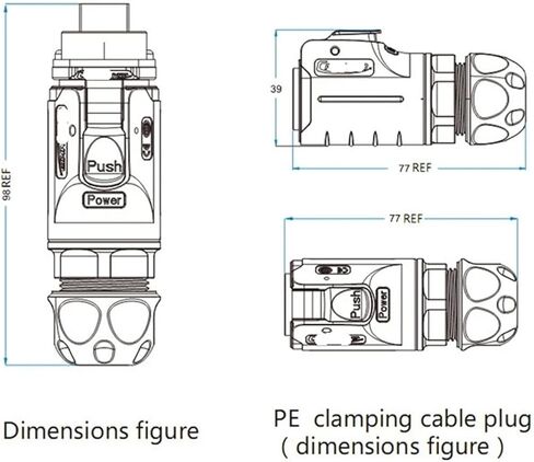 U 3.0 A-type circular connector male waterproof outdoor IP67 with 20 cable in Saudi Arabia