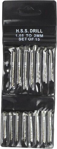 SE High Speed Steel Drill Bit Set - Premium Drill Bits for Wood, Metal, Plastic - Set of 15 Pcs - 82616MD in Saudi Arabia