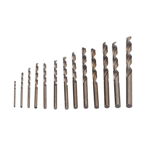 HSS CO Drill BIT Set Jobber Drill Bits Premium Cobalt Alloy 13 Piece Metric Sizes 2.5mm to 6.5mm for Metal Wood Plastic DIY Professional Construction in Saudi Arabia