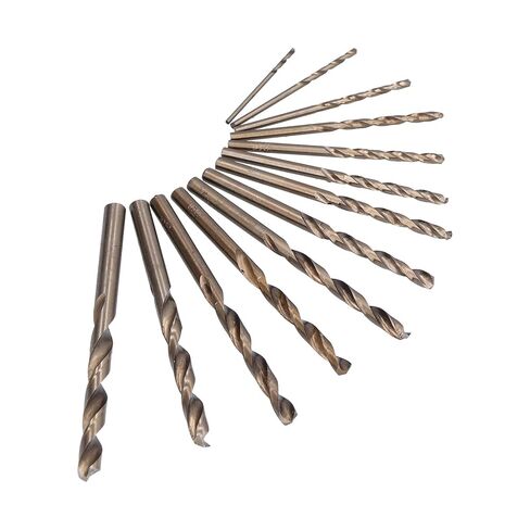 HSS CO Drill BIT Set Jobber Drill Bits Premium Cobalt Alloy 13 Piece Metric Sizes 2.5mm to 6.5mm for Metal Wood Plastic DIY Professional Construction in Saudi Arabia