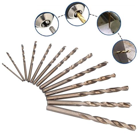 HSS CO Drill BIT Set Jobber Drill Bits Premium Cobalt Alloy 13 Piece Metric Sizes 2.5mm to 6.5mm for Metal Wood Plastic DIY Professional Construction in Saudi Arabia