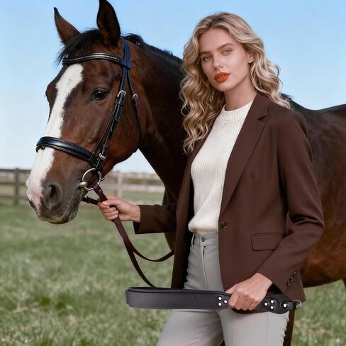 WAKALALA 15.7" Equestrian Crop with Full PU Leather Grip | Lightweight & Non-Slip Training Whip | Fatigue-Free Ergonomic Riding Bat for Women Riders & Instructors | Heavy-Duty Black in Saudi Arabia