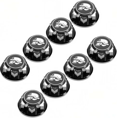 8PCS Aluminum 17mm Hex Wheel Nuts Adapter Dustproof Anti-Skid Cap 1.25 Thread Upgrades Part for X-Maxx Summit E-Revo HPI HSP Losi Kyosho Tamiya Himoto 1/8 1/10 RC Buggy Truck(Black) in Saudi Arabia