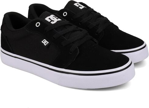 DC Men's Anvil Skateboarding Shoe, Black/White/Black, 7 D US in Saudi Arabia
