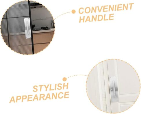 TEHAUX Fire Door Handle Set Double Sided Door Pulls Stainless Steel for Residential in Saudi Arabia