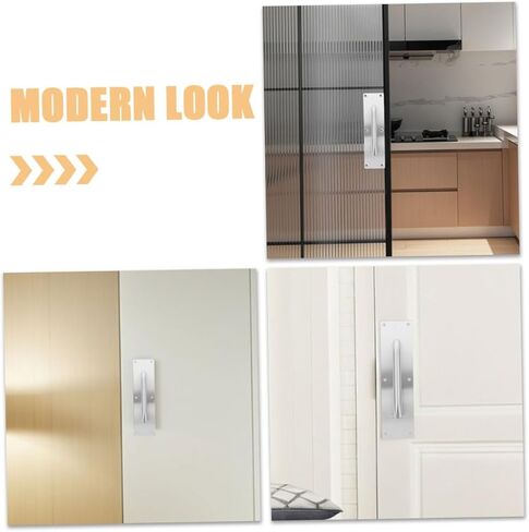 NUOBESTY قطعتان من مقابض سحب أبواب النار من الفولاذ المقاوم للصدأ، تصميم مريح من أجل سلاسة مناسبة للبوابات الخارجية الداخلية، طراز حديث بسيط in Saudi Arabia