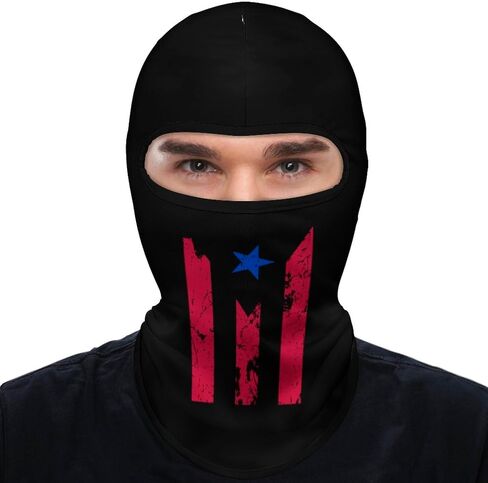 Puerto Rico Flag Balaclava Face Mask Ski Full Face Mask Windproof Sun UV Protection Hood for Women Men in Saudi Arabia