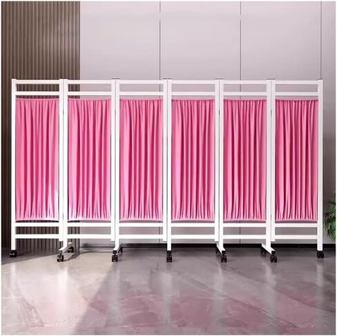 Foldable Privacy Screen, 6 Ft Tall Room Divider Screens Medical Privacy Screen On Wheels for Nursing Home Medical Clinic Spa Lab (Color : Blue, Size : 5PCS) in Saudi Arabia