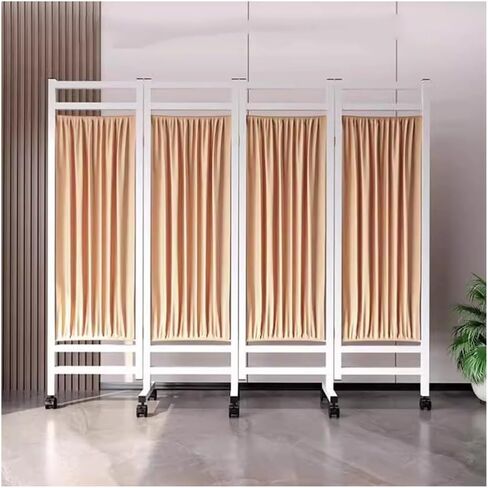 Foldable Privacy Screen, 6 Ft Tall Room Divider Screens Medical Privacy Screen On Wheels for Nursing Home Medical Clinic Spa Lab (Color : Blue, Size : 5PCS) in Saudi Arabia