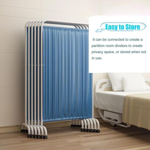 Panel Foldable Medical Privacy Screen Blue Folding & Rolling Room Divider, Professional Grade Medical Privacy Screen On Wheels for Emergency Room Ward Spa, Large Classroo in Saudi Arabia