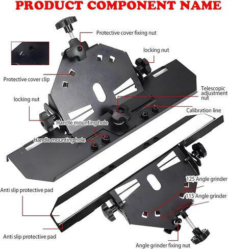 45 Degree Tile Chamfering Tool, Angle Grinder Tool for Tile Chamfering, Tile Cutting Tools ONLY for 4-1/2’’ & 5’’ Angle Grinder with Red Knobs in Saudi Arabia