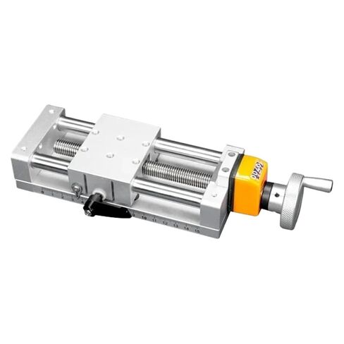 Digital Display Steel Strip Sliding Table Linear Rail Stage Module T-Type Manual Linear Actuator Screw Module XYZ Axis 80mm Wide(Horizontal Display,200mm Stroke) in Saudi Arabia