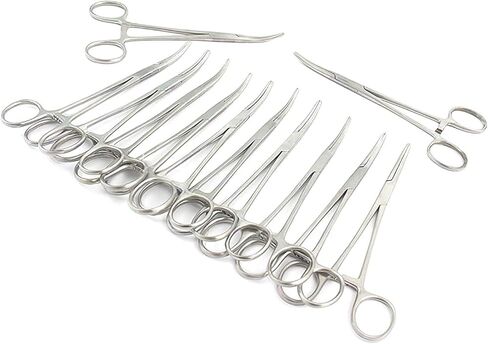مجموعة OdontoMed2011 مكونة من 12 قطعة من ملقط رانكين كريل هيموستات القابل للتعقيم من الفولاذ المقاوم للصدأ منحني مقاس 6.25 بوصة أدوات بيطرية للأسنان ODM in Saudi Arabia