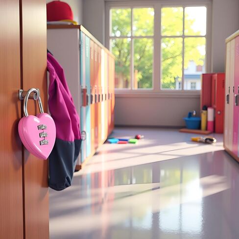 قفل مجمع على شكل قلب من Pink Love، قفل قفل رمز صغير مكون من 3 أرقام يمكن إعادة ضبطه لأقفال أجهزة الخزانة وأقفال مجمعة in Kuwait