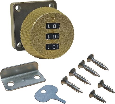 Drawer Password Lock Cabinet Combination Lock 3-Digit Code Keyless Lock Anti-Theft Password Locks for Cabinets and Drawers Zinc Alloy Material (Black) in Kuwait